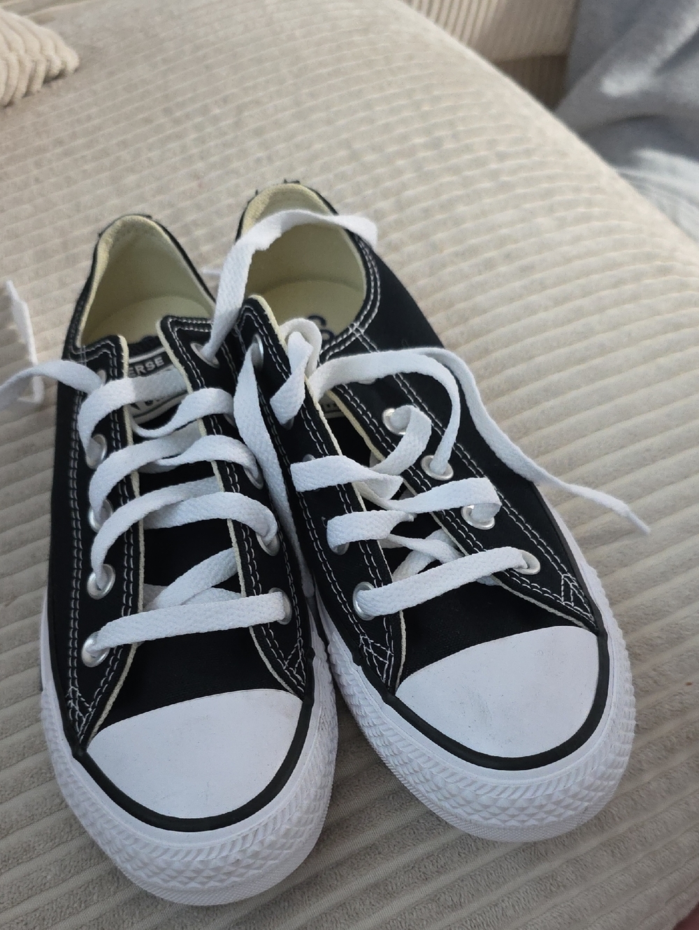 Converse Black & White Low-Top Canvas Sneakers
